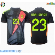 Camisa de time de futebol Espanha Unai Simon #23 Goleiro Replicas 2º Equipamento Europeu 2024 Manga Curta